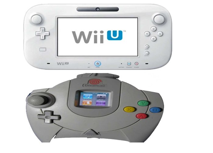 Wii-U GamePad vs DreamCast Controller
